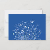 Royal Blue White Wildflowers Menu Selectie RSVP (Achterkant)