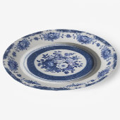 Royal Blue wilde bloem Keramische bruiloft Papieren Bordje (Gekanteld)