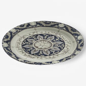 Royal Blue wilde bloem Keramische bruiloft Papieren Bordje (Gekanteld)