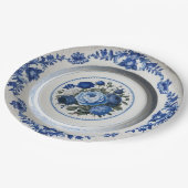 Royal Blue wilde bloem Keramische bruiloft Papieren Bordje (Gekanteld)