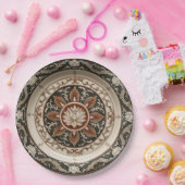 Royal Blue wilde bloem Keramische bruiloft Papieren Bordje (Feest)