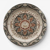 Royal Blue wilde bloem Keramische bruiloft Papieren Bordje (Voorkant)