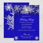 Royal Blue Winter Wonderland Holiday Kaart (Voorkant / Achterkant)