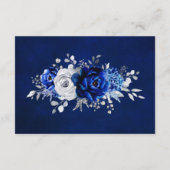 Royal Blue Wit Zilver Metallic Wishing Well Informatiekaartje (Achterkant)