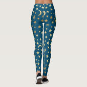 Royal Blue With Gold Foil Stars and Moons Leggings (Achterkant)
