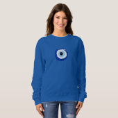 Royal Blue Women's Sweatshirt met Afbeelding van h (Voorkant volledig)
