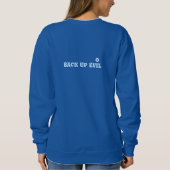 Royal Blue Women's Sweatshirt met Afbeelding van h (Achterkant)