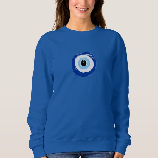 Royal Blue Women's Sweatshirt met Afbeelding van h (Voorkant)