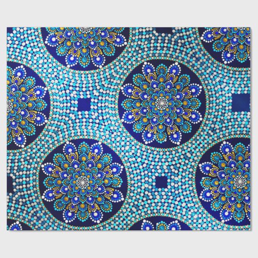 Royal Blue Wrapping Paper Cadeaupapier (Vlak)