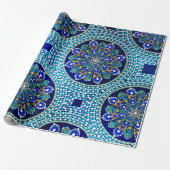 Royal Blue Wrapping Paper Cadeaupapier (Uitgerold)