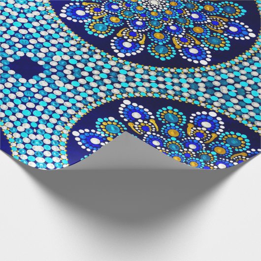 Royal Blue Wrapping Paper Cadeaupapier (Hoek)