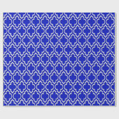 Royal Blue XL Moroccan Quatrefoil #7DS Cadeaupapier (Vlak)