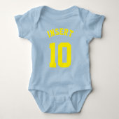 Royal Blue & Yellow Baby | Sporttrui ontwerp Romper (Voorkant)