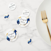 Royal Blue Yellow Gold Elegant Afstuderen Confetti (Groep)