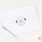 Royal Blue Yellow Gold Elegant Afstuderen zegel (Envelop)