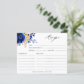 Royal Blue Yellow Gold Floral Vrijgezellenfeest Re (Staand voorkant)