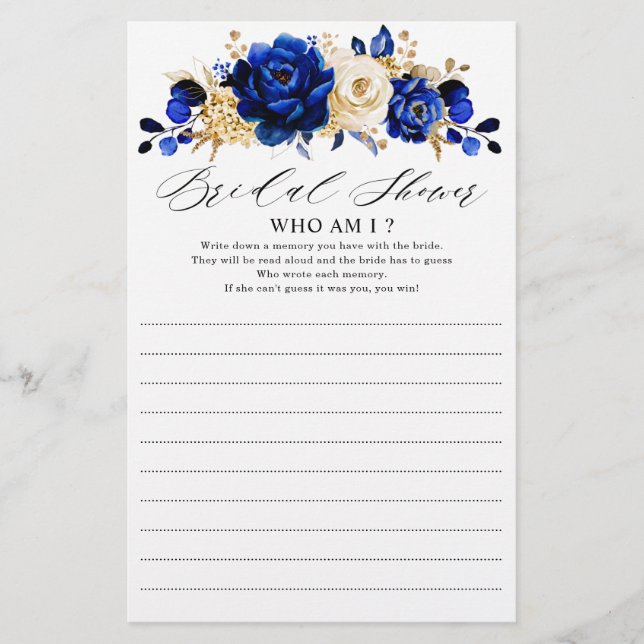 Royal Blue Yellow Gold Metallic die ik heet (Voorkant)