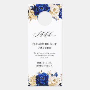 Royal Blue Yellow Gold Metallic stoort niet Deurhanger