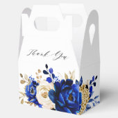 Royal Blue Yellow Gold Metallic Vrijgezellenfeest Bedankdoosjes (Geopend)