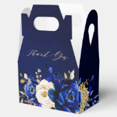 Royal Blue Yellow Gold Metallic Vrijgezellenfeest  Bedankdoosjes (Geopend)