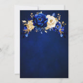 Royal Blue Yellow Gold Metallic We doen nog steeds Kaart (Achterkant)