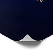 Royal Blue Yellow Gold Vrijgezellenfeest Welcome P Poster (Hoek)