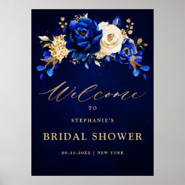 Royal Blue Yellow Gold Vrijgezellenfeest Welcome P Poster