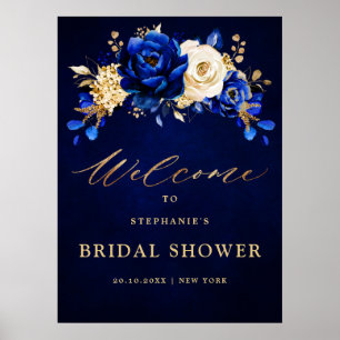 Royal Blue Yellow Gold Vrijgezellenfeest Welcome P Poster