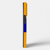 Royal Blue Yellow Oranje Stripes Slim BEACH Tekst Case-Mate iPhone Case (Achterkant / Rechts)