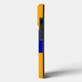 Royal Blue Yellow Oranje Stripes Slim BEACH Tekst Case-Mate iPhone Case (Achterkant / Links)