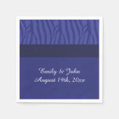 Royal Blue Zebra Pattern Servet (Voorkant)