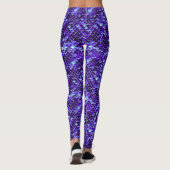 Royal Blue Zeemeerminschaal Vis Leggings Yogabroek (Achterkant)