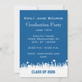 Royal Blue Zig Zag Senior Afbeelding Class of Aankondiging (Achterkant)