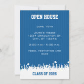 Royal Blue Zig Zag Senior Afbeelding Class of Aankondiging (Achterkant)