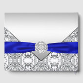 Royal Blue Zilver Bruiloft Gastenboek (Achterkant)
