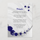 royal blue zilver gray floral marmer enclo informatiekaartje (Voorkant)