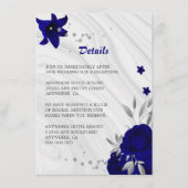 royal blue zilver grijs marmer details informatiekaartje (Voorkant)