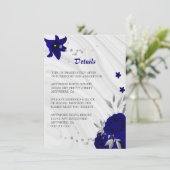 royal blue zilver grijs marmer details informatiekaartje (Staand voorkant)