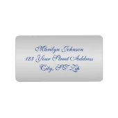 Royal Blue, zilver retour adres labels 3 (Voorkant)