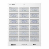 Royal Blue, zilver retour adres labels 3 (Full Sheet)