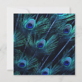 Royal Blue Zilver Royal Indian Peacock Bruiloft Kaart (Voorkant)