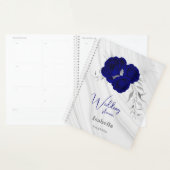 royal blue zilveren marmer planner (Display)