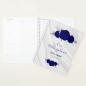 royal blue zilveren marmer planner (Display)