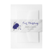 royal blue zilveren marmer uitnodigingen wikkel (Voorkant Voorbeeld)