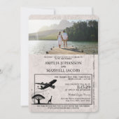 Royal Blue Zuid-Afrika Passport Wedding Kaart (Voorkant)