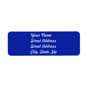 Royal BlueReturn-adressticker Etiket