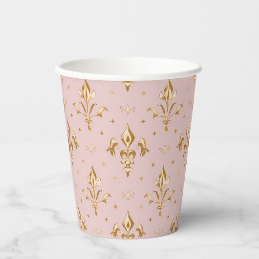 Royal Blush Paper Cups Papieren Bekers (Voorkant)