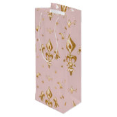 Royal Blush Wine Gift Bag Wijn Cadeautas (Achterkant Gekanteld)
