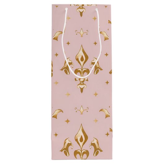 Royal Blush Wine Gift Bag Wijn Cadeautas (Achterkant)