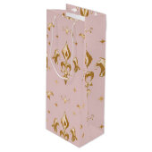 Royal Blush Wine Gift Bag Wijn Cadeautas (Voorkant Gekanteld)